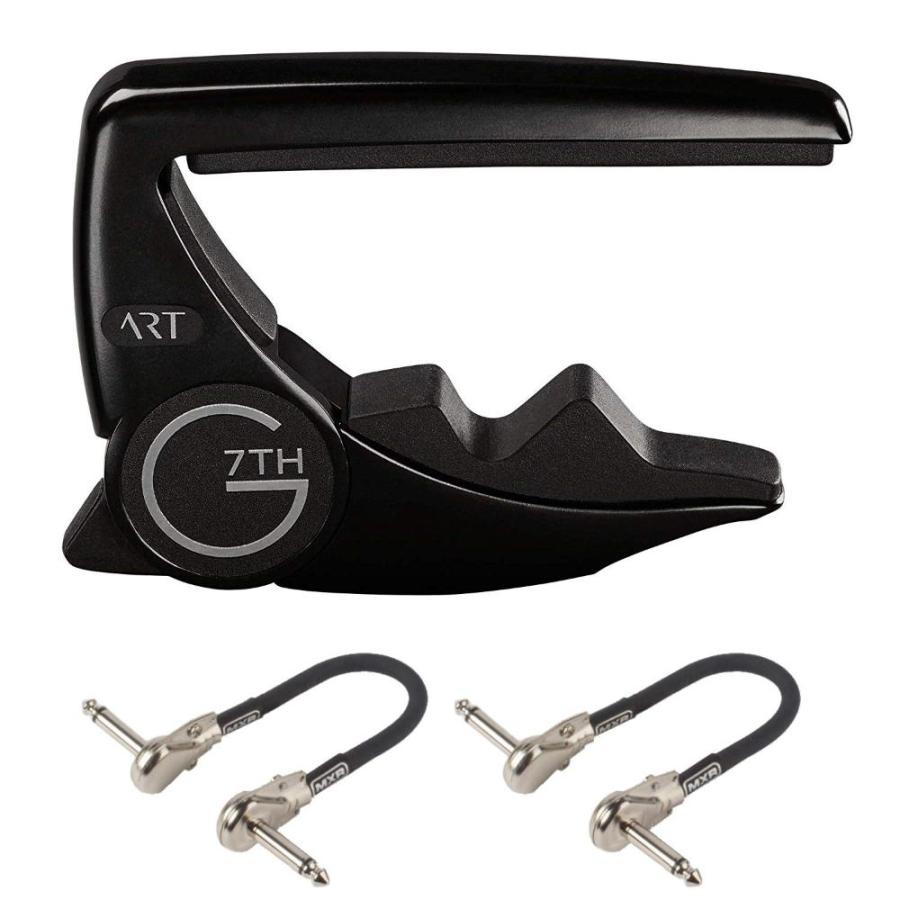 G7th Performance ART Capo String, Satin Black Bundled with MXR Pa