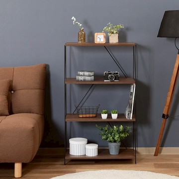 極簡工業風四層置物收納架(寬60cm)-DIY-多色可選 淺棕