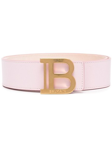 Balmain - logo-buckle belt - women - Calf Leather - 90 - Pink