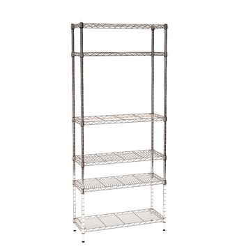 【客尊屋】小資型《粗管徑》35X90X210Hcm 銀衛士六層架