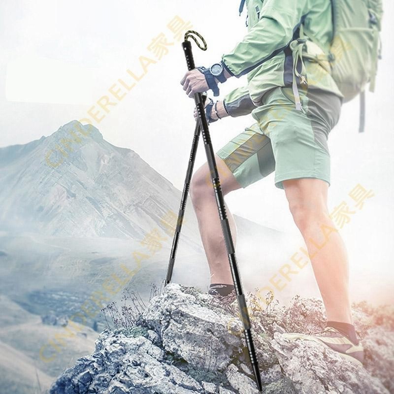 最大94％オフ！ トレッキングポール多機能アルミ製登山ストック登山杖アウトドア山登り自救サバイバル高強度ストック山菜掘り超軽量自救野外冒険 