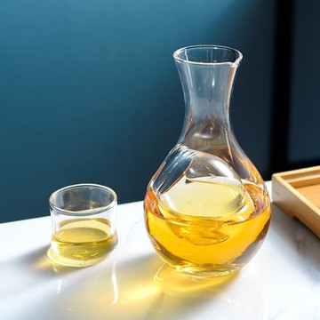 無鉛水晶玻璃白酒醒酒器家用分酒器干冰酒壺個性酒壺套裝歐式