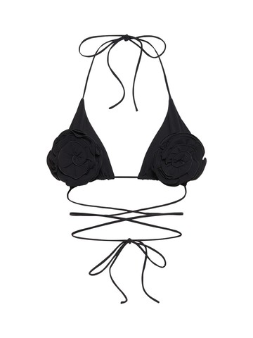 3d Flower Tech Triangle Bikini Top