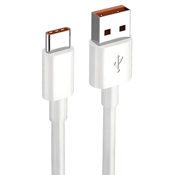 biaze 畢亞茲 USB-A-Type-C 100W超級快充6A傳輸線  1m  米白色  1條