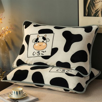 枕頭套 加厚牛奶絨枕套一對裝48cmx74cm兒童枕頭套法蘭珊瑚絨枕芯內膽套