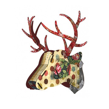 義大利MIHO 木製鹿頭高質感居家掛飾/壁飾-特大尺寸(Big-35)