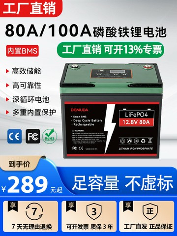 {公司貨 可打統編}正品磷酸鐵鋰電池12v24V大容量房車路燈大功率太陽能光伏儲能電池