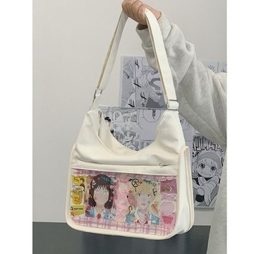 Bag House👜 原創自製痛包校供感單肩斜挎包包新款大容量休閒風通懃包高顔值