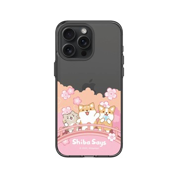 iPhone 15 Pro Max Clear 酷墨灰 - 柴語錄 Shiba Says - 賞櫻小確幸