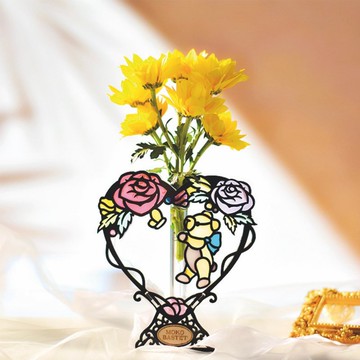 【情人節限定】心型彩繪熊仔花瓶 手工擴香瓶 可客製刻字