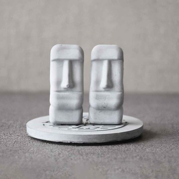 官田烏金 摩艾擴香石*2(含底座) + 天然精油399款/擴香石/精油擴香/室內擴香