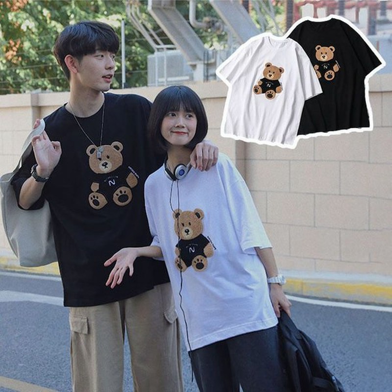 ペアルックカップルシャツクマ柄可愛いカップルお揃い夏韓国カップルペアルックシンプルトップスペアカジュアルきれいめカップルおそろいユニ 通販 Lineポイント最大0 5 Get Lineショッピング