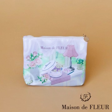 Maison de FLEUR 可愛小熊圖案印花小方型收納包(8A44FJJ0200)