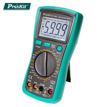 台灣Proskt寶工3 5/6數位電錶真有效值萬用電表三用電表MT-1280附探針(具線晶體測試,量測交流電壓電容電阻溫度)公司貨,享1年保固