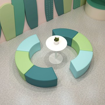 免運 附發票 工廠直銷 沙發 沙發椅 單人沙發 雙人沙發 幼兒園創意沙發藝術培訓機構圓弧形家長休息區大廳異形組合軟包凳全館八折 特惠 工廠貨