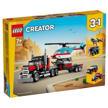 【台中翔智積木】LEGO 樂高 創意 CREATOR 三合一 系列 31146 平板卡車和直升機 運輸車 直升機
