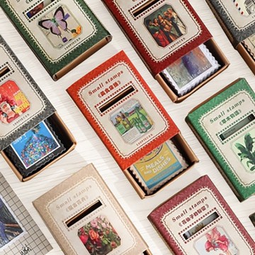 【CHL】復古郵票手帳貼紙 夢的未來系列 手帳貼紙 復古 人物 小貼畫 手機殼 DIY 郵票造型 素材貼