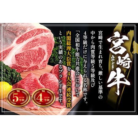 ふるさと納税 ≪肉質等級A4ランク≫宮崎牛 ロースステーキ 合計500g（250g×2枚）※90日以内に発送 宮崎県新富町