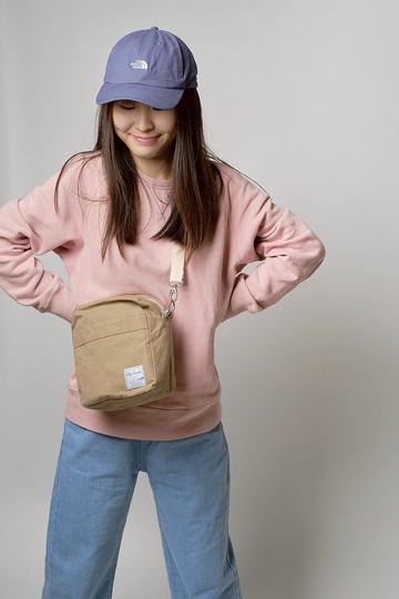 日常打蠟帆布斜挎包中性斜挎包 考拉 208-DWR 卡其色