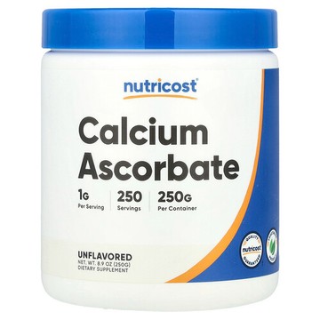Nutricost, 抗壞血酸鈣，原味，8.9 盎司（250 克）