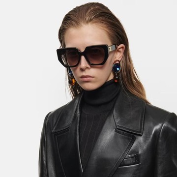 【CELINE】凱旋門不規則膠框太陽眼鏡(CL40239F-01F)