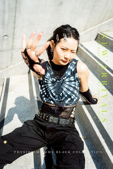 Come Black系列暗黑愛心CropTop