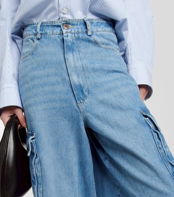 The Frankie Shop Hailey high-rise denim cargo pants