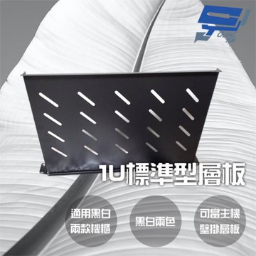 [昌運科技] 機櫃1U 層板 承板 隔板 黑色 適用黑白兩款機櫃 可當主機壁掛層板