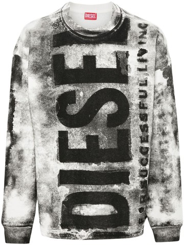 Diesel - S-Bunt-Bisc cotton sweatshirt - men - Cotton - XL - Black