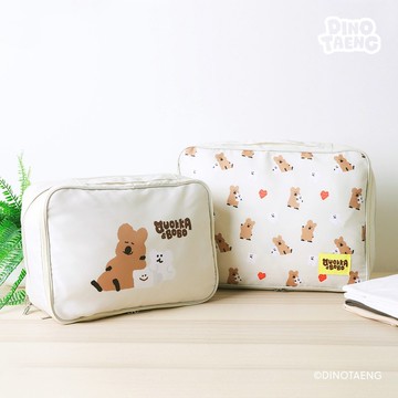 DINOTAENG旅行壓縮袋 L滿版相伴 呆萌町 行李收納 壓縮袋
