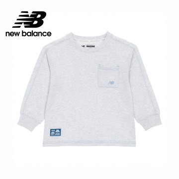 【New Balance】 NB 童裝長袖上衣_中性_灰色_7DF3107WLGR