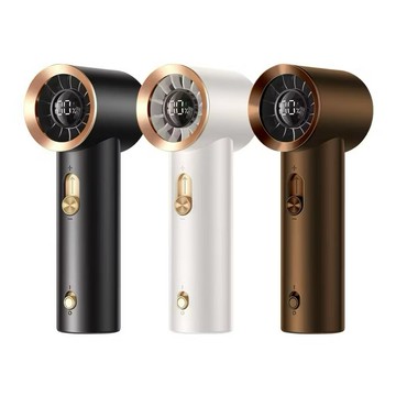 HODA 渦輪風扇 ｜100段超靜音｜體積小於手機｜9m/s強風｜液晶顯示 USB充電 防誤觸 手持風扇