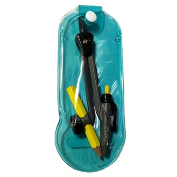 CoX 三燕興業 按壓式防摔安全針圓規 鉛筆型 D-900 顏色隨機  1個