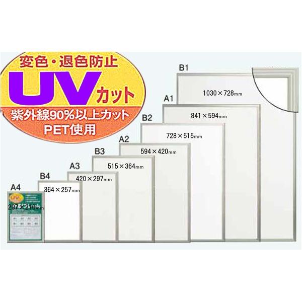 パネルフレーム ポスター額縁 〔B4 内寸：364×257mm ホワイト〕 壁掛け