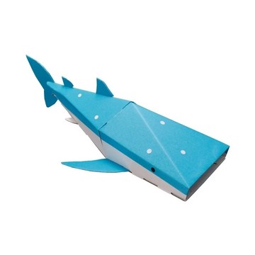 DIY材料 Hacomo 日本製 立體摺紙遊戲 水族館系列 鯨鯊