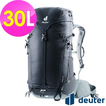 【deuter 德國】TRAIL 30L輕量拔熱透氣背包3440723黑/健行登山包/休閒旅遊包*