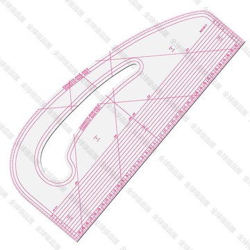 【全球優品匯】多功能曲線尺服裝專業打版尺推擋中分直尺服裝放碼裁剪縫紉尺8511