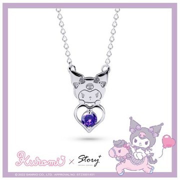 【客製品】STORY 故事銀飾-Kuromi & Me系列-酷洛米誕生石純銀項鍊