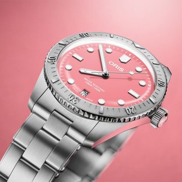 Oris 豪利時 Divers Sixty-Five 棉花糖 夏日色彩復刻潛水機械錶-38mm 0173377714058-0781918