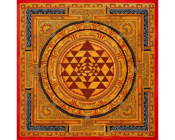 喜馬拉雅三摩耶曼陀羅 — 促進靈性成長的神聖幾何唐卡