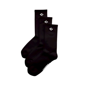 CONVERSE【授權專賣店】＊2025新款＊運動襪 中長襪 襪子 3入裝 萊卡彈性 黑 UC0571-023