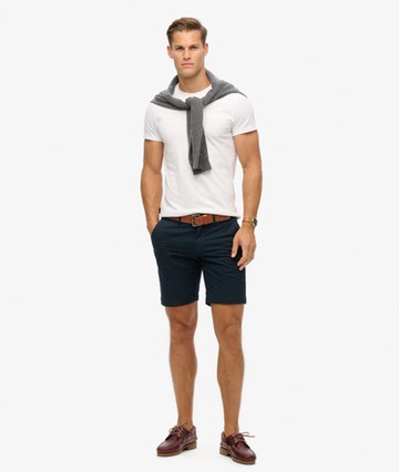 Superdry Men's Men's Stretch Chino Shorts Navy / Eclipse Navy - Size: 32