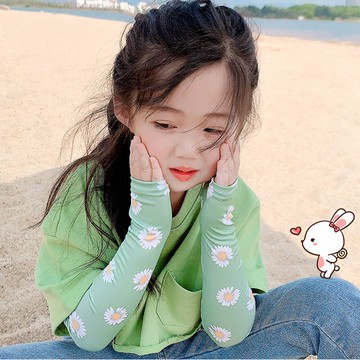 兒童冰袖防曬寶寶可愛水果套袖夏季超薄冰絲女童男童護臂薄款袖套