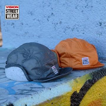 VISION STREET WEAR PRIMALOFT夾棉搖粒絨保暖護耳五片帽包頭 男女同款 V253NT9011