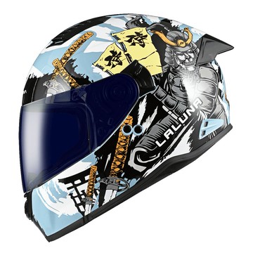 【磁扣全防護】LALUNA IF-Z 武士 天藍 全罩安全帽