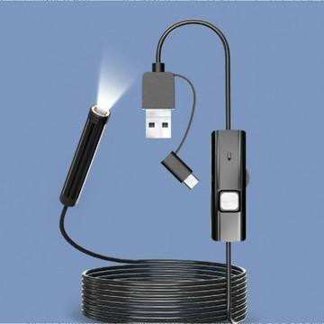 內窺鏡汽車維修高清攝像窺視鏡手機外接無線攝像頭下水道防水探頭{鑫弘-工葉電器}可開發票