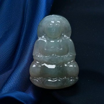 冰種綠底翡翠精雕觀音菩薩 | 天然緬甸玉翡翠A貨 | 送禮