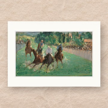 【 藝術畫卡 】高更・賽馬場  | B4畫卡