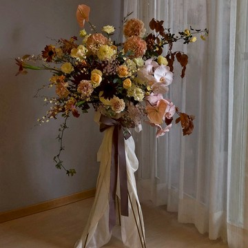 SCgift 專屬的祝福 大型落地式質感金屬支架花禮