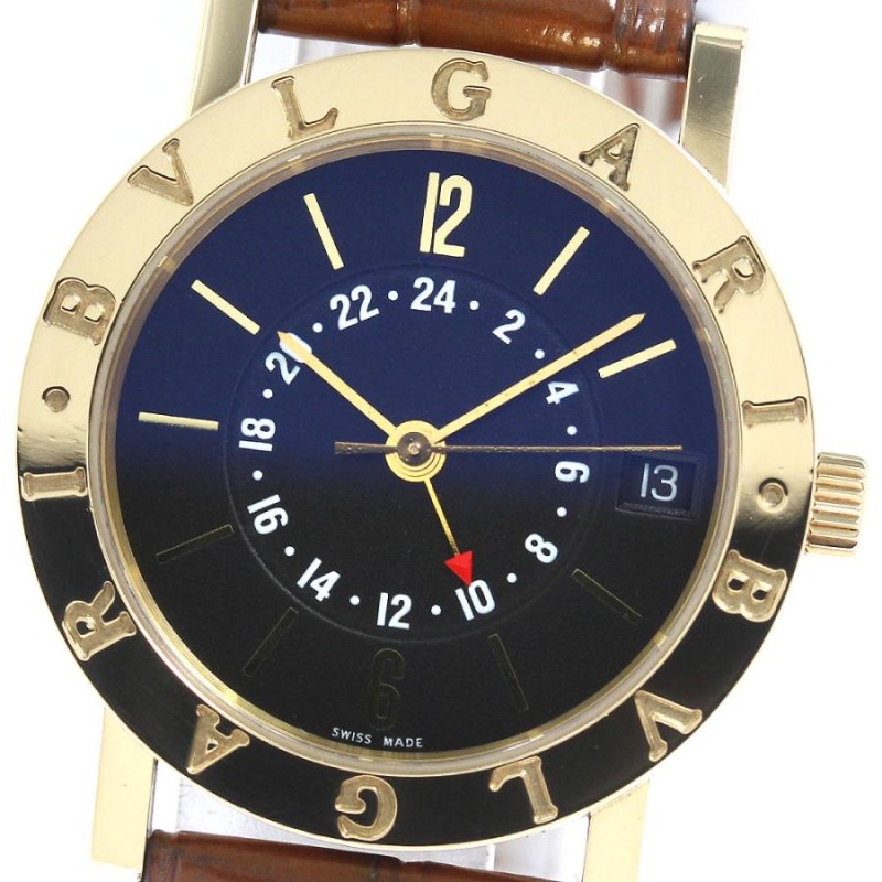 BVLGARI BB33GL ブルガリブルガリ 腕時計 K18YG 革 メンズ